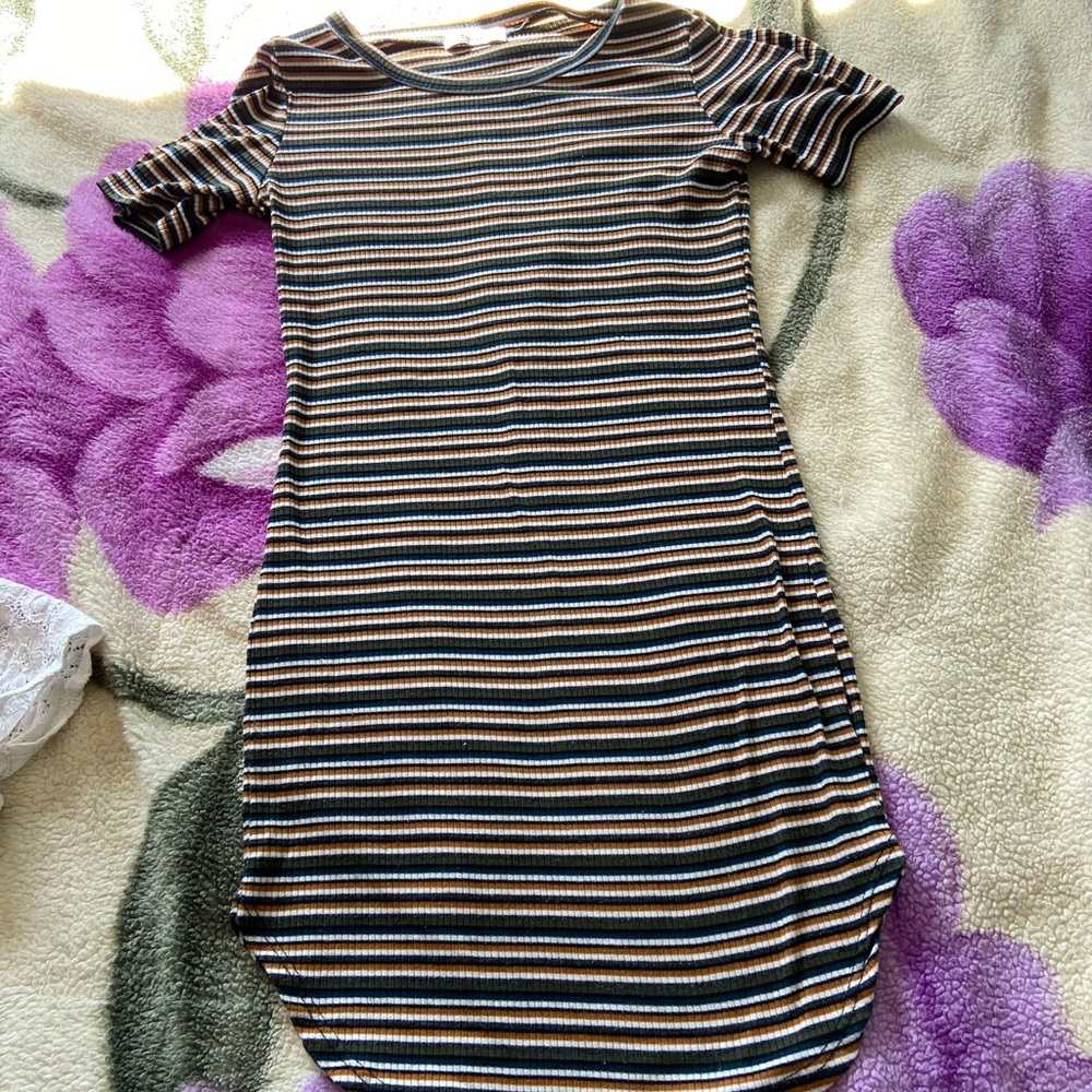 Striped bodycon dress
